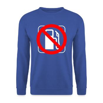 Stopp Benzin-Dieselpreise Verbotsgrafik - Unisex Pullover - Royalblau - Vorne - Alina (178cm) & Michal (187cm)