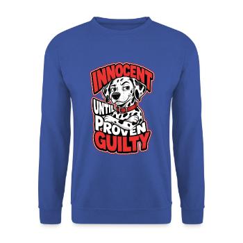 Dalmatiner - Unisex Pullover - Royalblau - Vorne - Alina (178cm) & Michal (187cm)