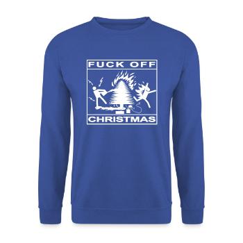 Noël et Noël - fous Noël - Sweat-shirt Unisexe - bleu royal - Devant - Alina (178cm) & Michal (187cm)