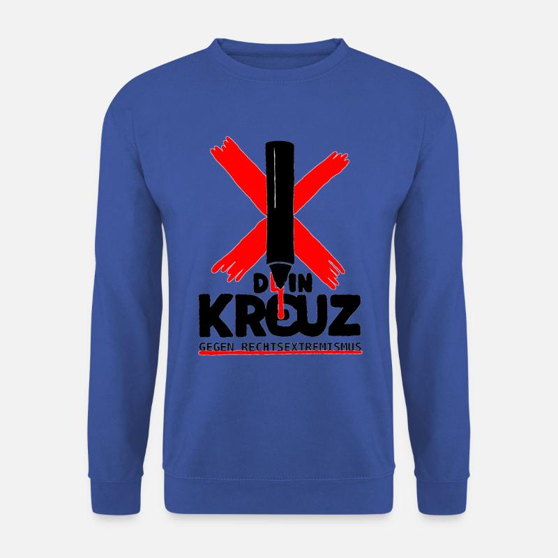 Dein Kreuz gegen Rechts - Unisex Pullover - Royalblau