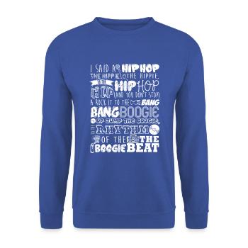 Rapper's Delight blanc - Sweat-shirt Unisexe - bleu royal - Devant - Alina (178cm) & Michal (187cm)