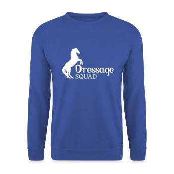 Dressage Squad - Cheval de dressage compétition d'équitation - Sweat-shirt Unisexe - bleu royal - Devant - Alina (178cm) & Michal (187cm)