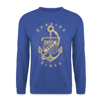 Seaside since 1975 - Unisex Sweatshirt - royal blue - Front - Alina (178cm) & Michal (187cm)