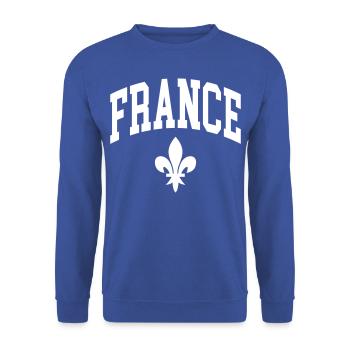 France - Sweat-shirt Unisexe - bleu royal - Devant - Alina (178cm) & Michal (187cm)