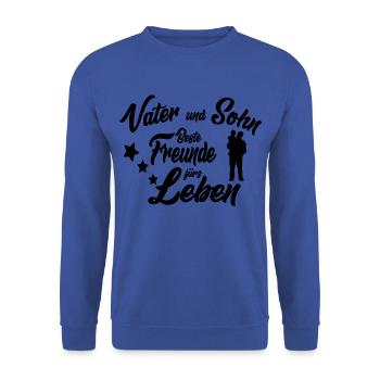 Best friends father and son - Unisex Sweatshirt - royal blue - Front - Alina (178cm) & Michal (187cm)