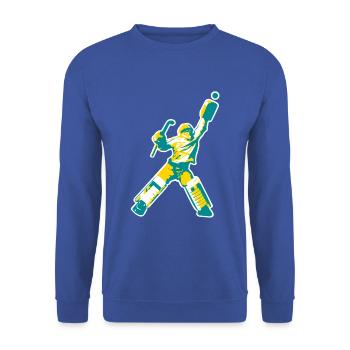 Hockey Torwart - Unisex Pullover - Royalblau - Vorne - Alina (178cm) & Michal (187cm)