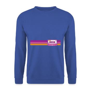Classic 1980's Cassette Design - Unisex Sweatshirt - royal blue - Front - Alina (178cm) & Michal (187cm)