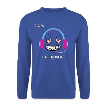 Zocker Shirt - Unisex Pullover - Royalblau - Vorne - Alina (178cm) & Michal (187cm)