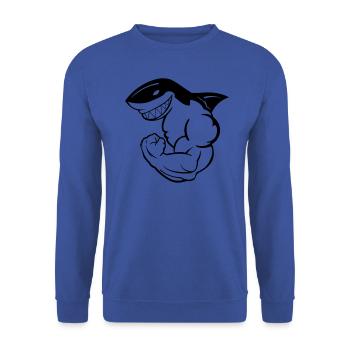 requin puissant - Sweat-shirt Unisexe - bleu royal - Devant - Alina (178cm) & Michal (187cm)