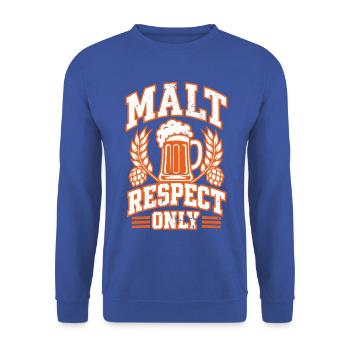 Bierfan Bierkultur Bierliebhaber Geschenk - Unisex Pullover - Royalblau - Vorne - Alina (178cm) & Michal (187cm)