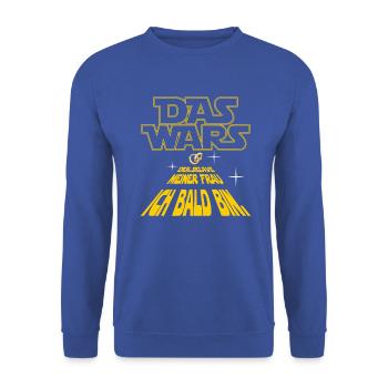 DAS WARS der Sklave meiner Frau ich bald bin JGA - Unisex Pullover - Royalblau - Vorne - Alina (178cm) & Michal (187cm)
