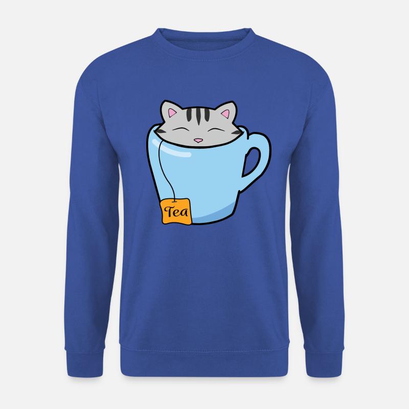 Teetasse Katze - Unisex Pullover - Royalblau