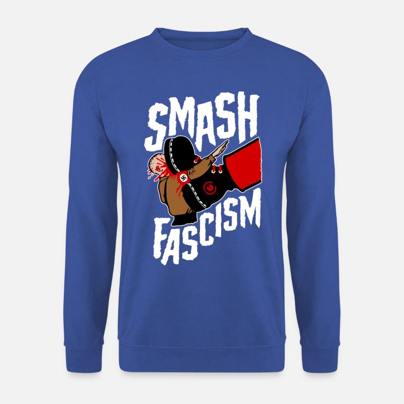Smash Fascism (white) - Unisex Pullover - Royalblau