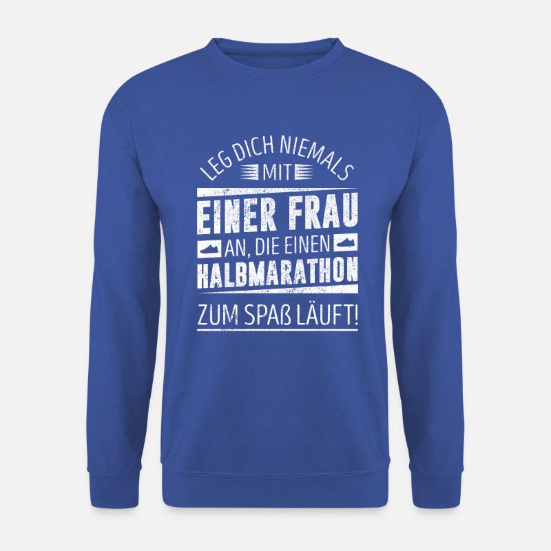 Laufen & Joggen | Leg dich niemals - Halbmarathon - Unisex Pullover - Royalblau