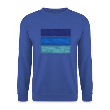 Rectangles bleus - Sweat-shirt Unisexe - bleu royal - Devant - Alina (178cm) & Michal (187cm)