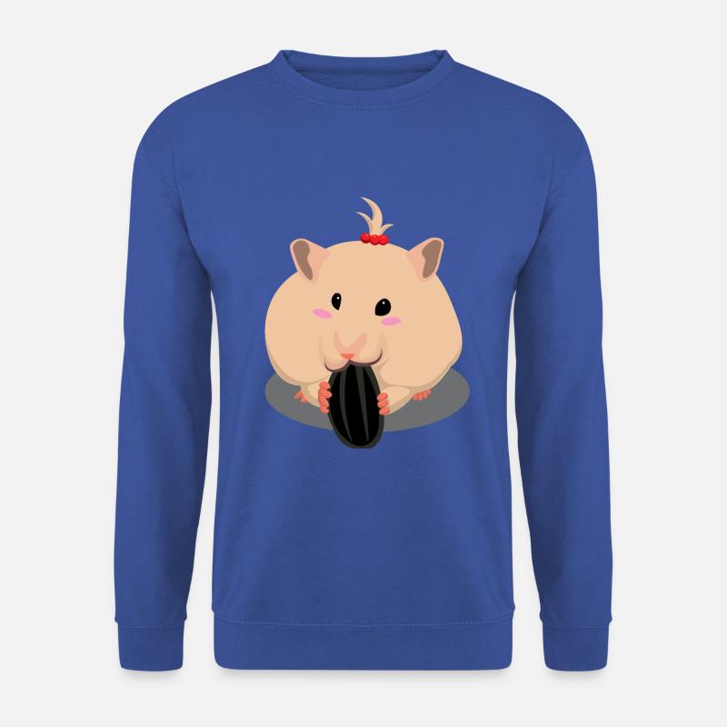 Mignon hamster brun clair manger - Sweat-shirt Unisexe - bleu royal