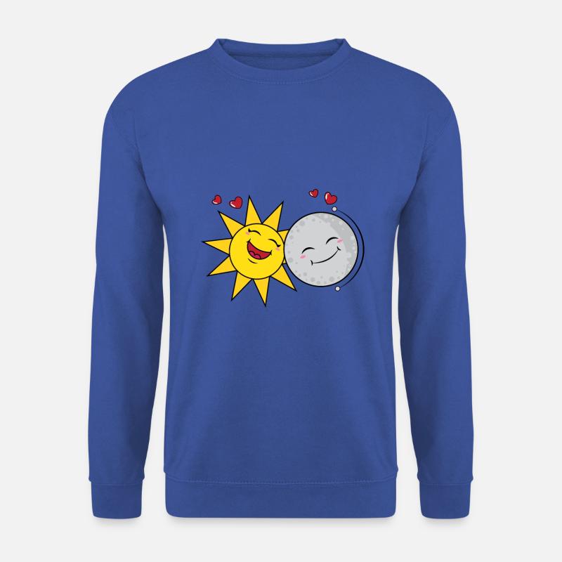 Sonne und Mond-Liebhaber Valentines - Unisex Pullover - Royalblau