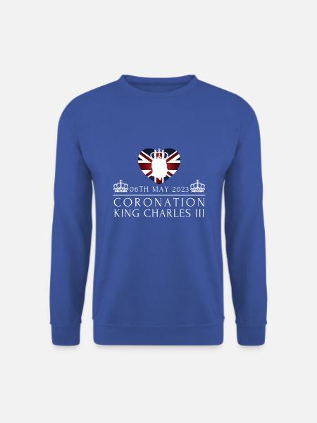 Britischer König Krönung Charles England Flagge - Unisex Pullover - Royalblau