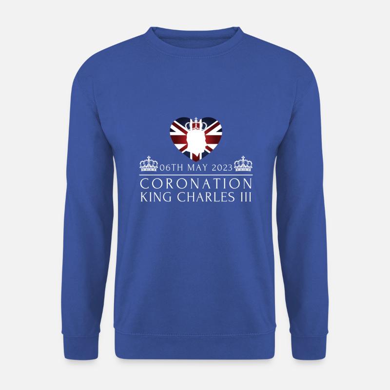 Britischer König Krönung Charles England Flagge - Unisex Pullover - Royalblau