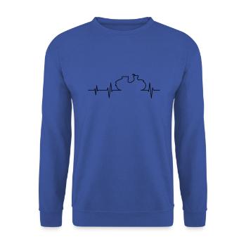 Simson KR50 EKG - Unisex Sweatshirt - royal blue - Front - Alina (178cm) & Michal (187cm)