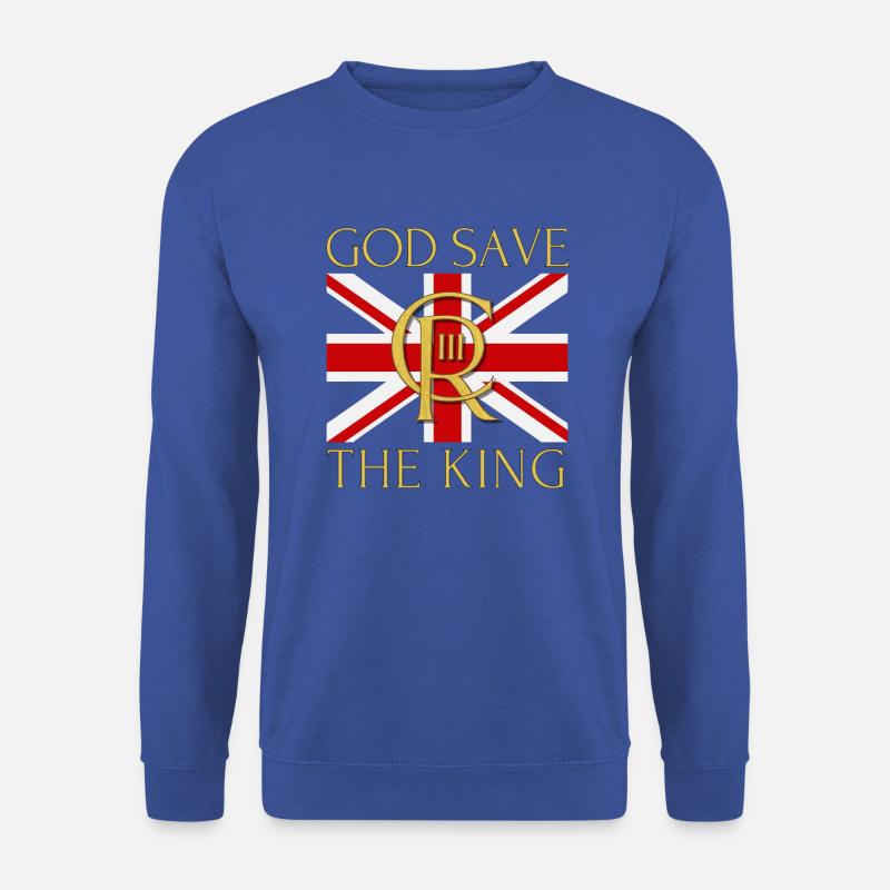 Britischer König Krönung Charles England Flagge - Unisex Pullover - Royalblau