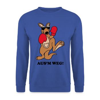 Känguru - Unisex Pullover - Royalblau - Vorne - Alina (178cm) & Michal (187cm)