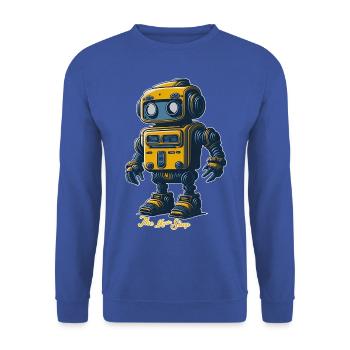 Vintage Robots - Unisex Sweatshirt - royal blue - Front - Alina (178cm) & Michal (187cm)