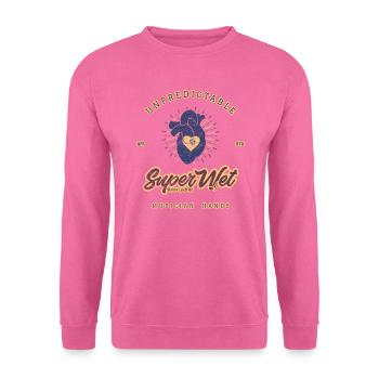 Superwet main NOUVEAU Prune orange BB coeur patiné - Sweat-shirt Unisexe - rose - Devant