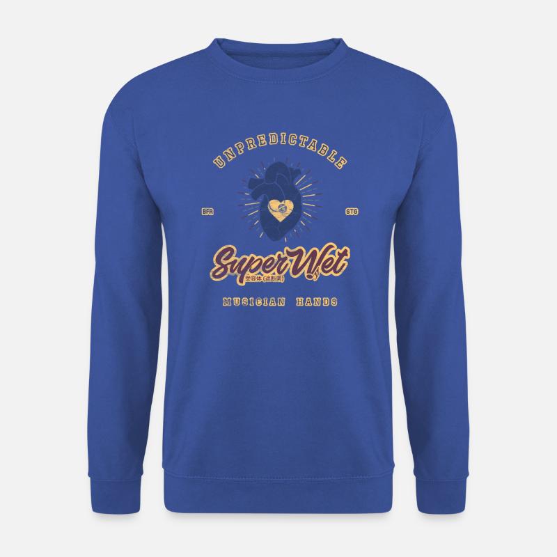 Superwet Hand NEU Pflaume orange BB Herz verwittert - Unisex Pullover - Royalblau