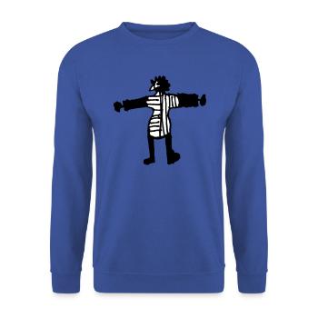 Gockel - Unisex Pullover - Royalblau - Vorne - Alina (178cm) & Michal (187cm)