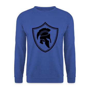 casque spartiate écusson spartiate - Sweat-shirt Unisexe - bleu royal - Devant - Alina (178cm) & Michal (187cm)