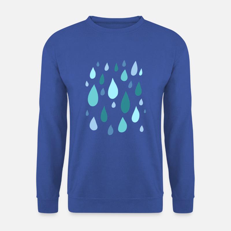 Tropfen // Regentropfen // Wassertropfen - Unisex Pullover - Royalblau