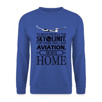 Glider Gliding Glider Glider Pilot Pilot - Unisex Sweatshirt - royal blue - Front - Alina (178cm) & Michal (187cm)