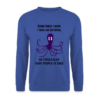 I wish I was an octopus - Unisex Sweatshirt - royal blue - Front - Alina (178cm) & Michal (187cm)