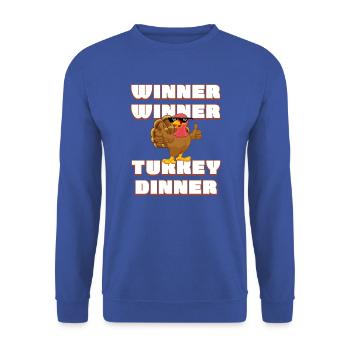 Winner Winner Turkey Dinner, Thanksgiving Gamer - Sweat-shirt Unisexe - bleu royal - Devant - Alina (178cm) & Michal (187cm)