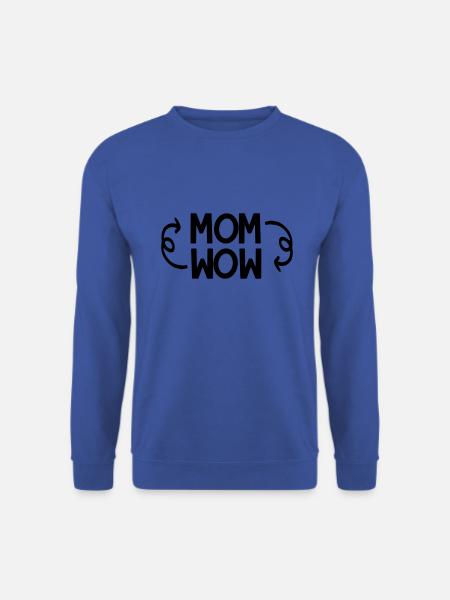 MOM verkehrt herum Zauber WOW! (schwarzer Druck) - Unisex Pullover - Royalblau
