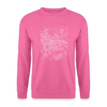 Minimal carte de Glasgow et ses rues - Sweat-shirt Unisexe - rose - Devant