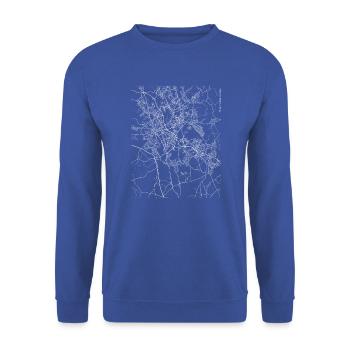 Minimaler Stadtplan und Straßen von Stoke-on-Trent - Unisex Pullover - Royalblau - Vorne - Alina (178cm) & Michal (187cm)