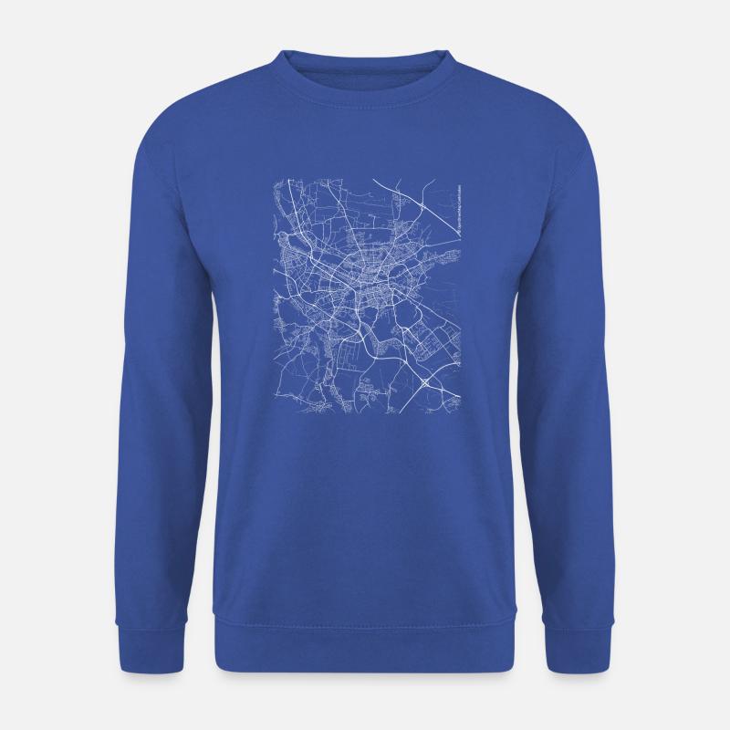 Minimaler Nürnberger Stadtplan und Straßen - Unisex Pullover - Royalblau