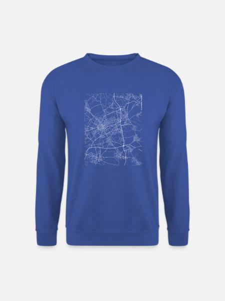 Minimaler Krefelder Stadtplan und Straßen - Unisex Pullover - Royalblau