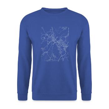Minimal Potsdam city map and streets - Unisex Sweatshirt - royal blue - Front - Alina (178cm) & Michal (187cm)