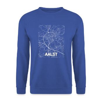 Plan de la ville et rues d’Aalst - Sweat-shirt Unisexe - bleu royal - Devant - Alina (178cm) & Michal (187cm)