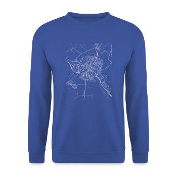 Rues et plan de ville Minimal Sneek - Sweat-shirt Unisexe - bleu royal - Devant - Alina (178cm) & Michal (187cm)