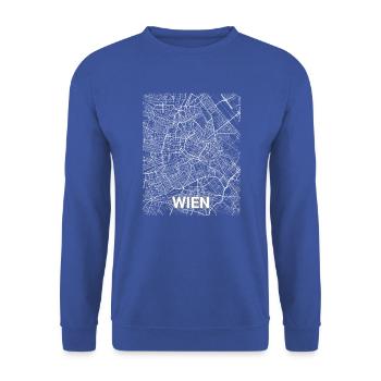 Wien Innere Stadt plan de la ville et rues - Sweat-shirt Unisexe - bleu royal - Devant - Alina (178cm) & Michal (187cm)