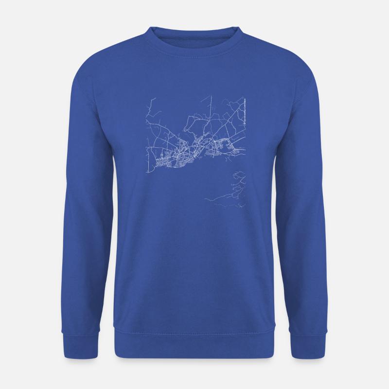 Minimal Galway city map and streets - Unisex Sweatshirt - royal blue