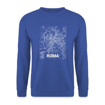 Plan et rues de la ville de Roma - Sweat-shirt Unisexe - bleu royal - Devant - Alina (178cm) & Michal (187cm)