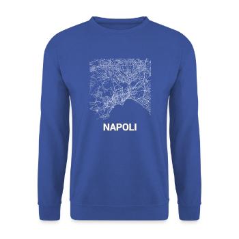 Plan de Napoli et rues - Sweat-shirt Unisexe - bleu royal - Devant - Alina (178cm) & Michal (187cm)