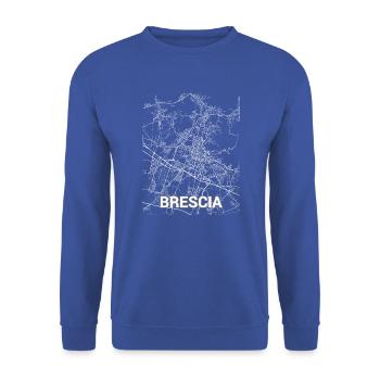 Plan de la ville de Brescia et rues - Sweat-shirt Unisexe - bleu royal - Devant - Alina (178cm) & Michal (187cm)