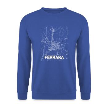 Ferrara city map and streets - Unisex Sweatshirt - royal blue - Front - Alina (178cm) & Michal (187cm)
