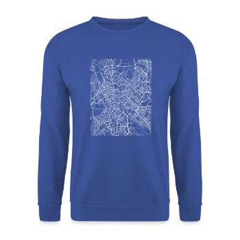 Plan et rues de la ville de Rome - Sweat-shirt Unisexe - bleu royal - Devant - Alina (178cm) & Michal (187cm)